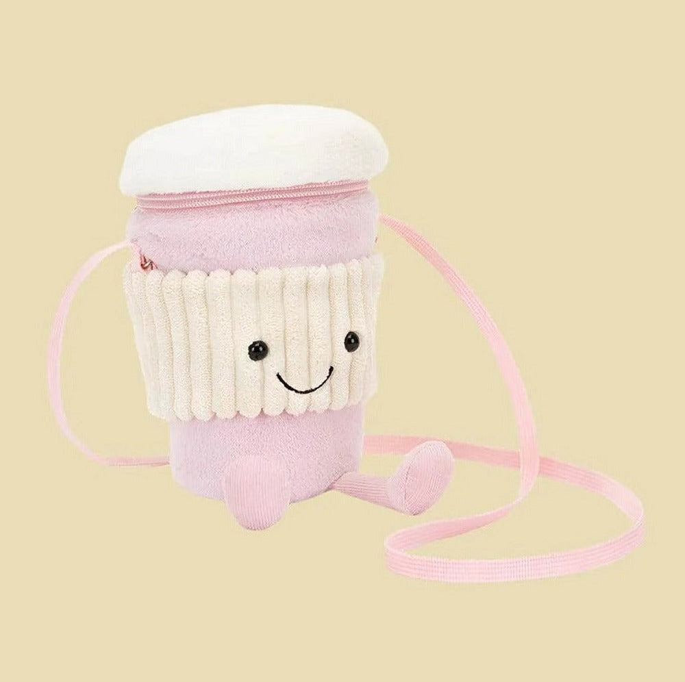 Amuseables Coffee - To - Go Pink Bag
