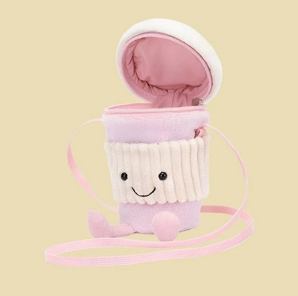 Amuseables Coffee - To - Go Pink Bag