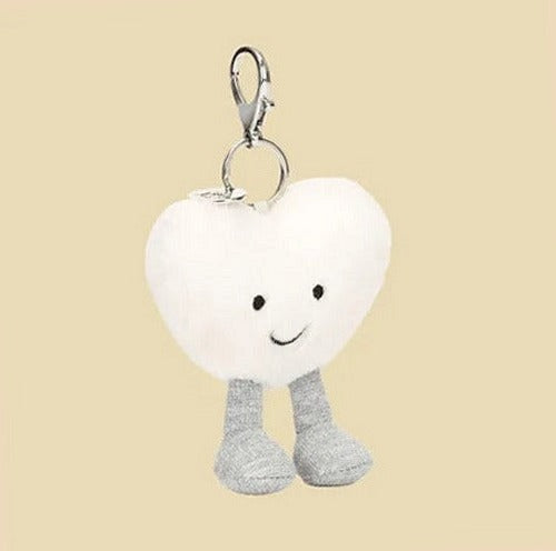 Amuseables Cream Heart Bag Charm