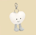 Amuseables Cream Heart Bag Charm