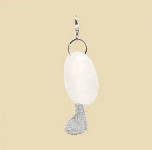 Amuseables Cream Heart Bag Charm