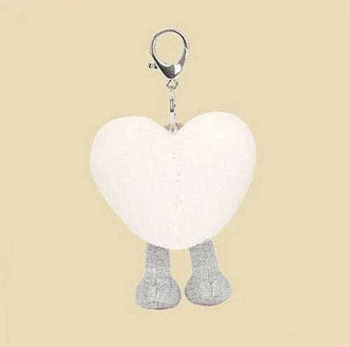 Amuseables Cream Heart Bag Charm