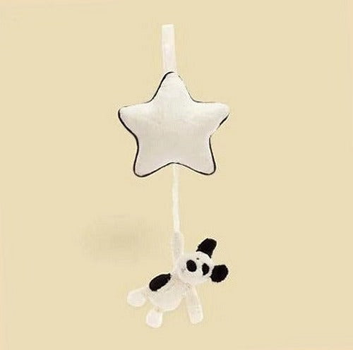 Bashful Black & Cream Puppy Musical Pull