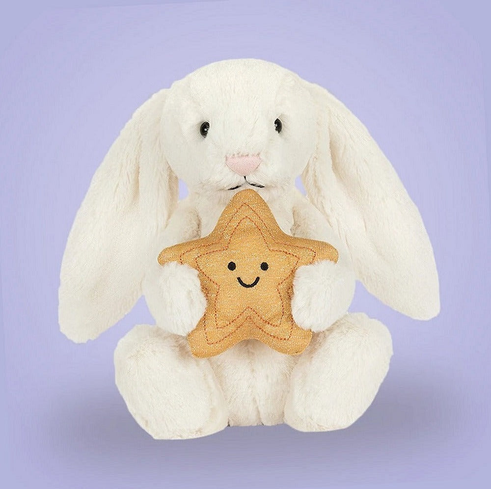 Cream Bunny with Star – soft plush toy, view 5