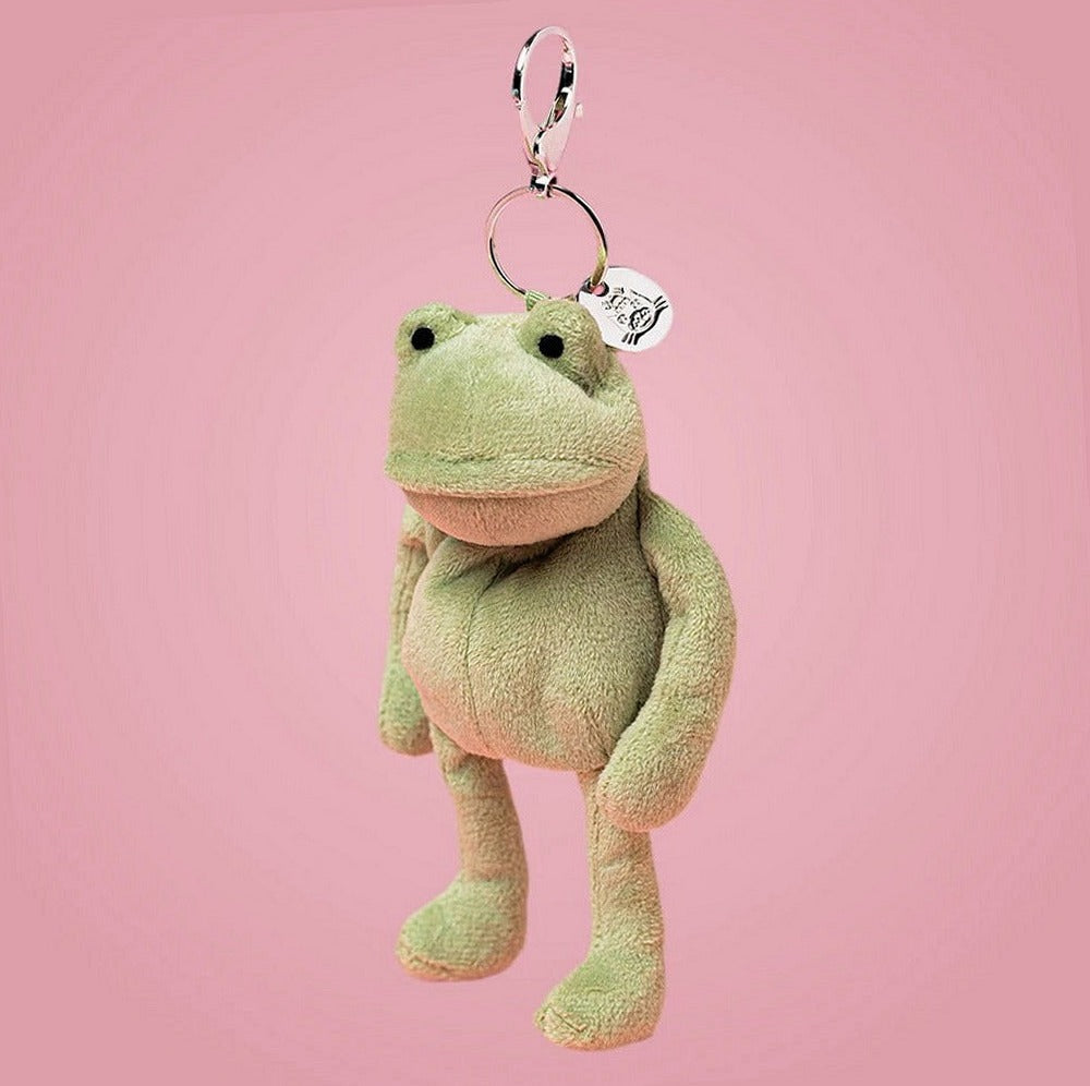 Fergus Frog Bag Charm – soft plush toy, view 2