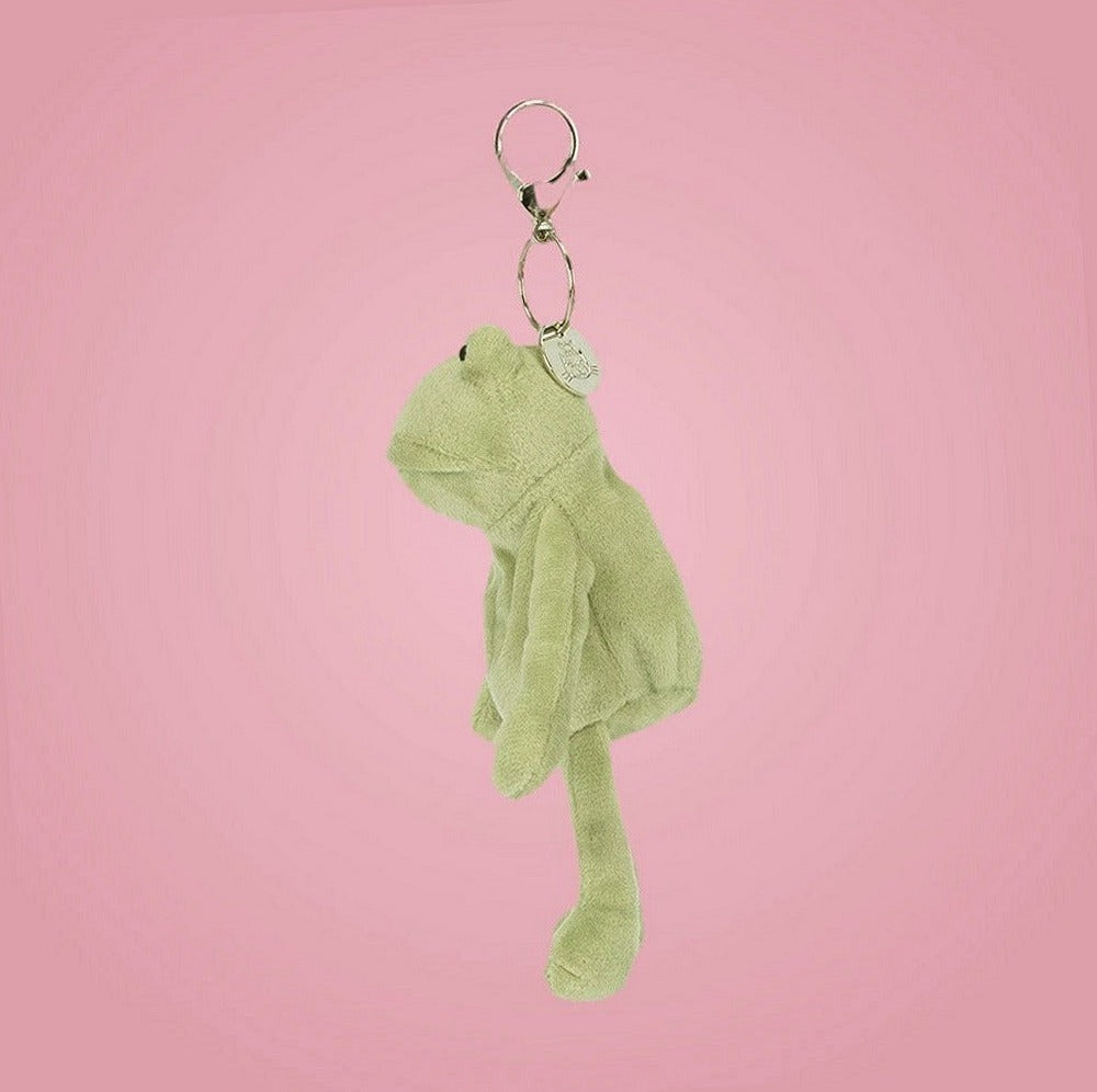 Fergus Frog Bag Charm – soft plush toy, view 3