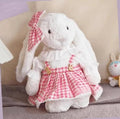 Pink Picnic Skirt Set – Gingham & Wood Button Style (for Bashful Bunny Medium)