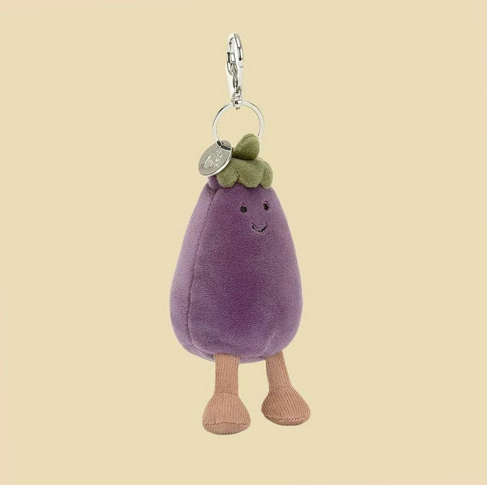 Vivacious Vegetable Aubergine Bag Charm
