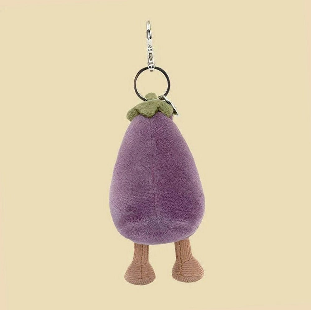 Vivacious Vegetable Aubergine Bag Charm